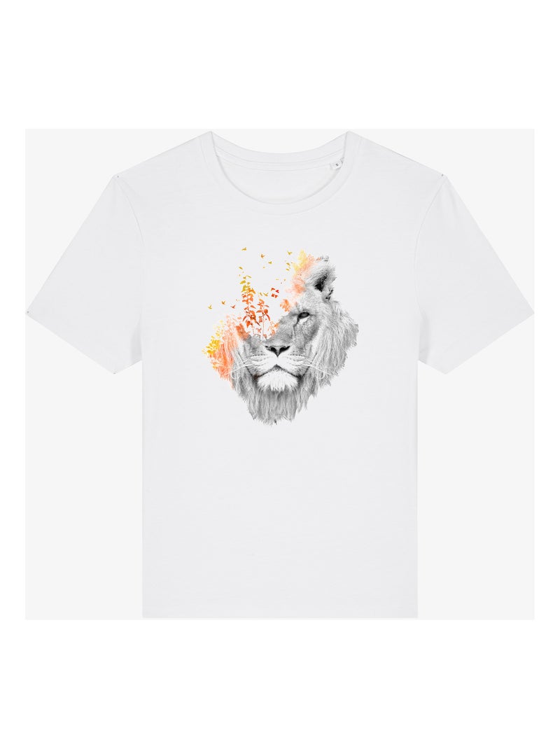 Camiseta Mujer - IF I ROAR Blanco - Kiabi
