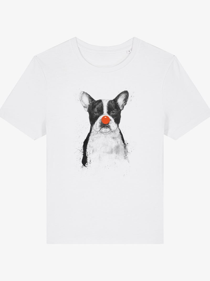 Camiseta Mujer - I'M NOT YOUR CLOWN Blanco - Kiabi