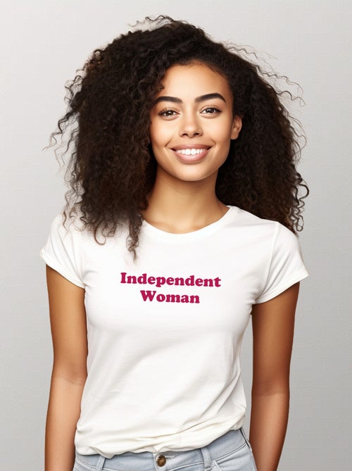 Camiseta Mujer - INDEPENDENT WOMAN PINK - Kiabi