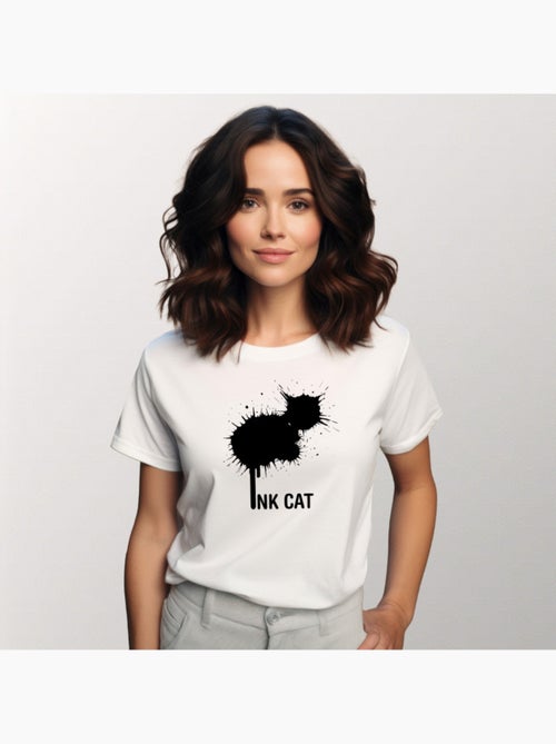 Camiseta Mujer - INK CAT - Kiabi