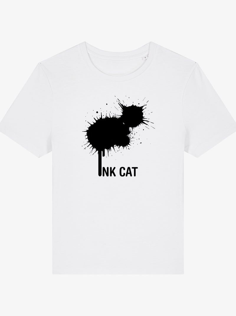 Camiseta Mujer - INK CAT Blanco - Kiabi