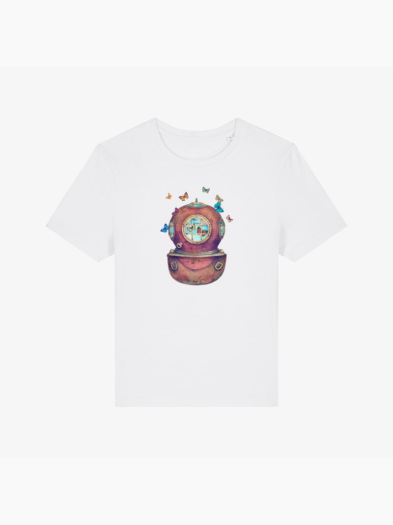 Camiseta Mujer - INNER SPACE SQUARE Blanco - Kiabi