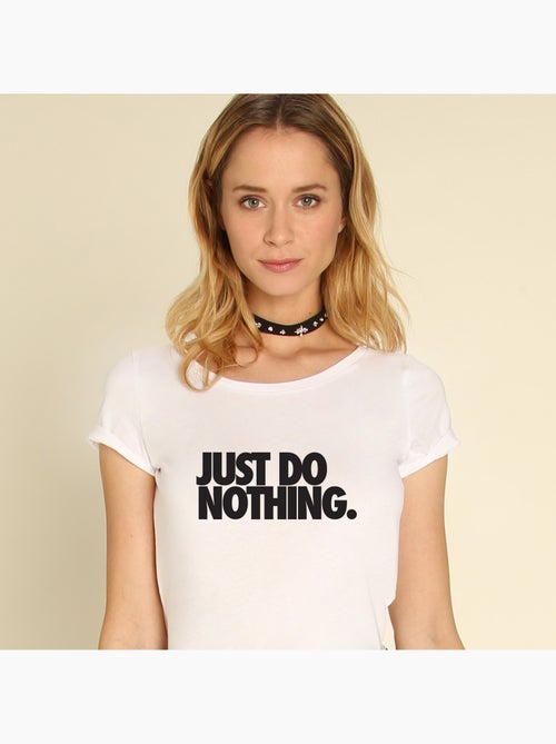 Camiseta Mujer - JUST DO NOTHING - Kiabi