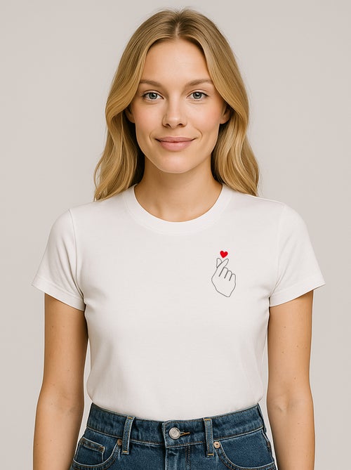 Camiseta Mujer - K LOVE CŒUR - Kiabi