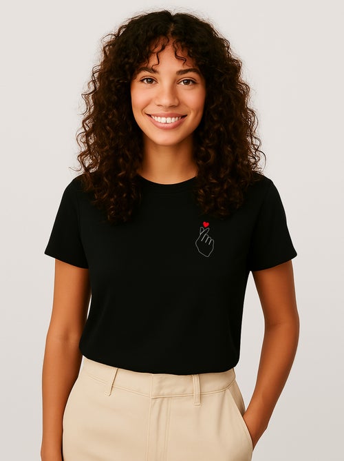 Camiseta Mujer - K LOVE CŒUR - Kiabi