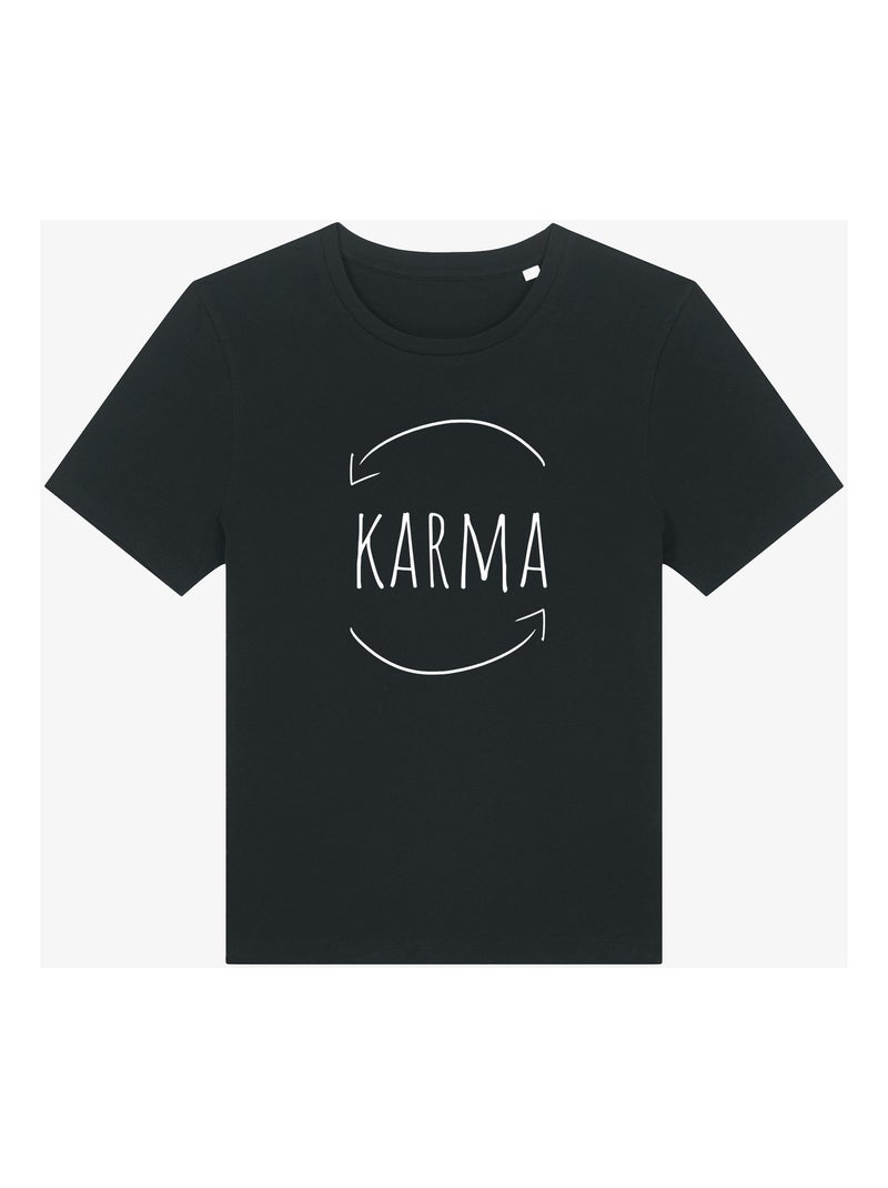 Camiseta Mujer - KARMA Negro - Kiabi