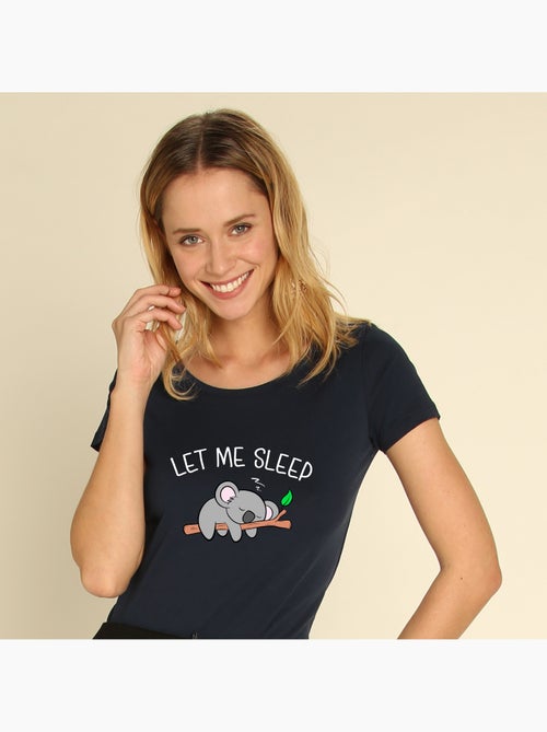 Camiseta Mujer - LET ME SLEEP - Kiabi