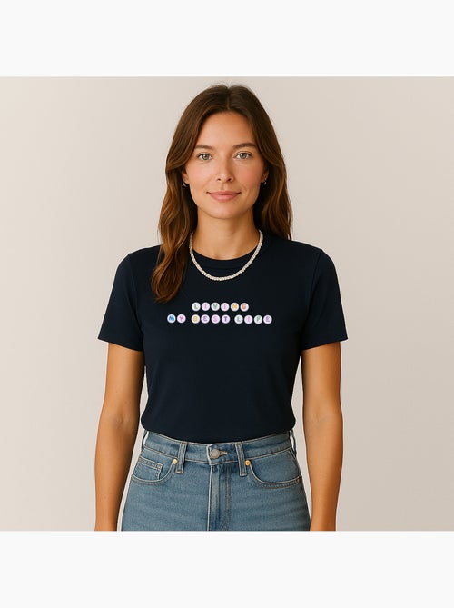 Camiseta Mujer - LIVING MY BEST LIFE - Kiabi