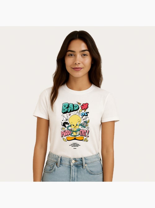 Camiseta Mujer - LONELEY TUNES TWEETY 80TH BAD - Kiabi Camiseta Mujer - LONELEY TUNES TWEETY 80TH BAD - Kiabi