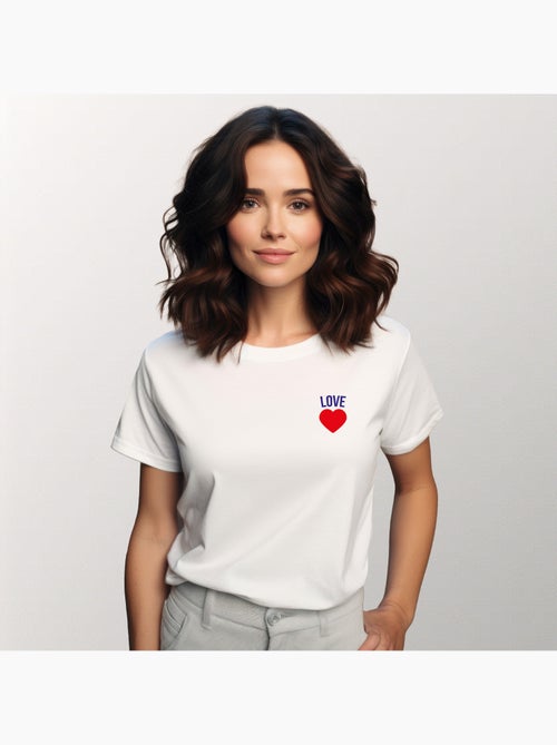 Camiseta Mujer - LOVE CŒUR - Kiabi