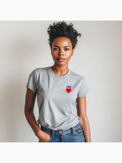 Camiseta Mujer - LOVE CŒUR - Kiabi