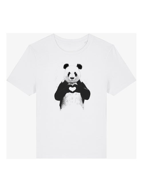 Camiseta Mujer - LOVE PANDA - Kiabi