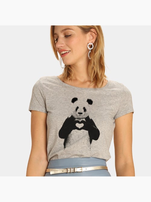 Camiseta Mujer - LOVE PANDA - Kiabi