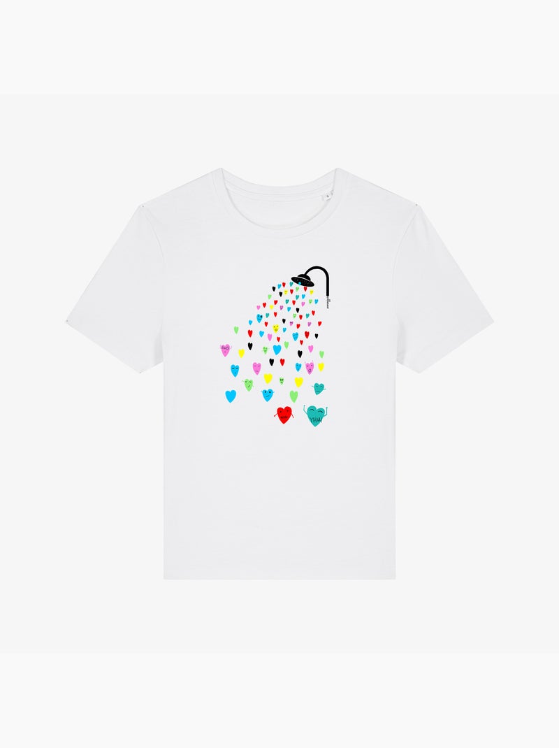 Camiseta Mujer - LOVE SHOWER Blanco - Kiabi