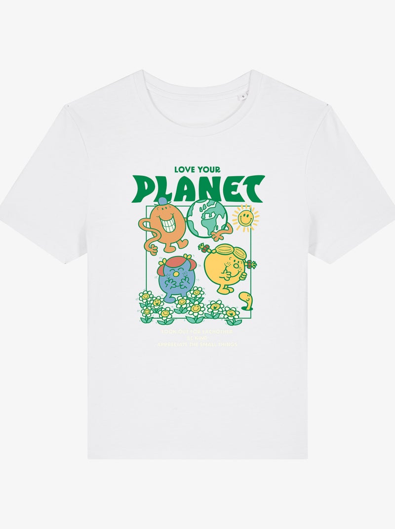 Camiseta Mujer - LOVE YOUR PLANET Blanco - Kiabi