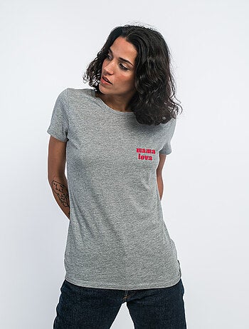 Camiseta Mujer - MAMA LOVA CŒUR ROUGE