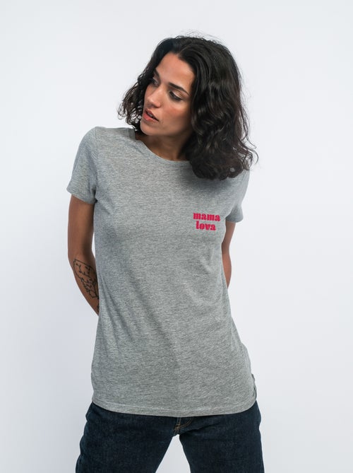 Camiseta Mujer - MAMA LOVA CŒUR ROUGE - Kiabi