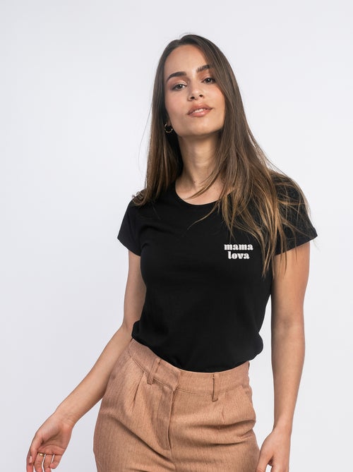 Camiseta Mujer - MAMA LOVA CŒUR ROUGE - Kiabi Camiseta Mujer - MAMA LOVA CŒUR ROUGE - Kiabi