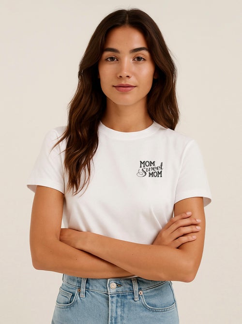 Camiseta Mujer - MOM SWEET MOM CŒUR - Kiabi Camiseta Mujer - MOM SWEET MOM CŒUR - Kiabi