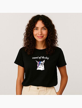 Camiseta Mujer - MOOD OF THE DAY CAT