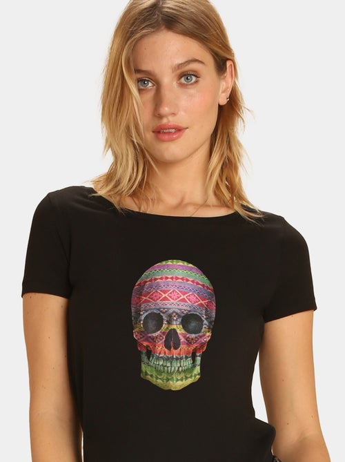Camiseta Mujer - NAVAJO SKULL - Kiabi
