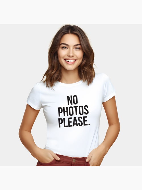 Camiseta Mujer - NO PHOTOS PLEASE - Kiabi