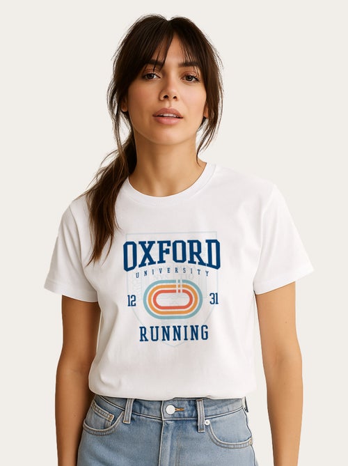 Camiseta Mujer - OXFORD UNIVERSITE RUNNING - Kiabi Camiseta Mujer - OXFORD UNIVERSITE RUNNING - Kiabi
