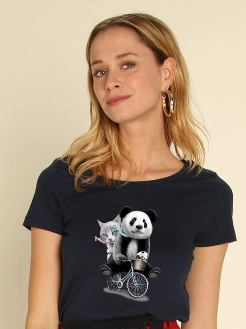 Camiseta Mujer - PANDA BICYCLE - Kiabi