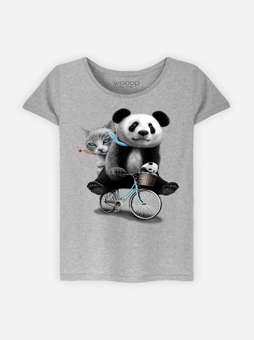 Camiseta Mujer - PANDA BICYCLE - Kiabi