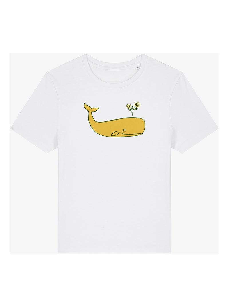 Camiseta Mujer - PEACE WHALE Blanco - Kiabi