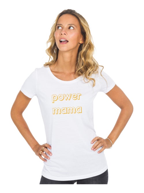 Camiseta Mujer - POWER MAMA - Kiabi Camiseta Mujer - POWER MAMA - Kiabi