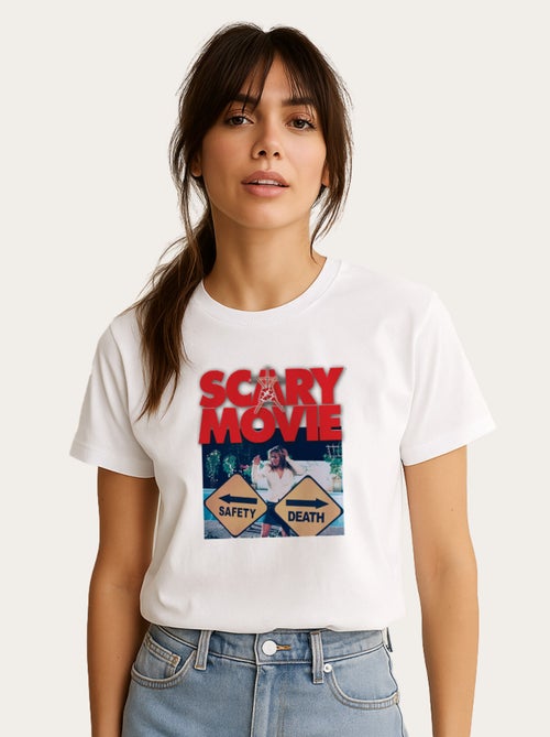 Camiseta Mujer - SCARY MOVIE OFFICIAL SAFETY VS DEATH - Kiabi