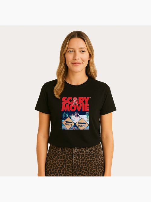 Camiseta Mujer - SCARY MOVIE OFFICIAL SAFETY VS DEATH - Kiabi