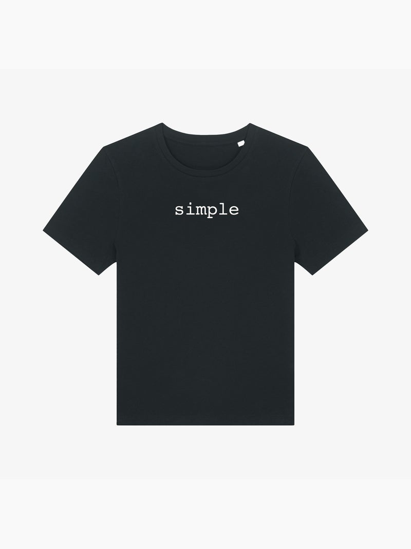 Camiseta Mujer - SIMPLE Negro - Kiabi