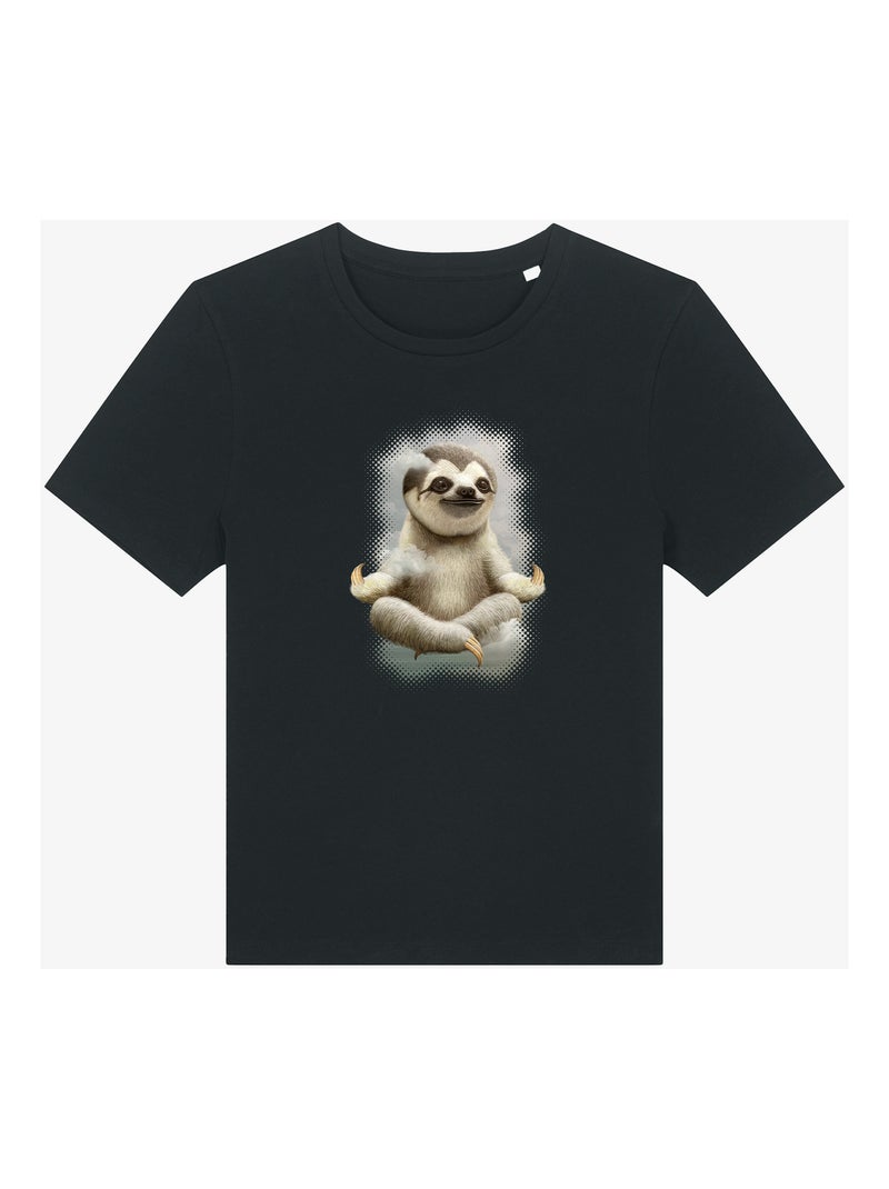 Camiseta Mujer - SLOTH MEDITATE Negro - Kiabi