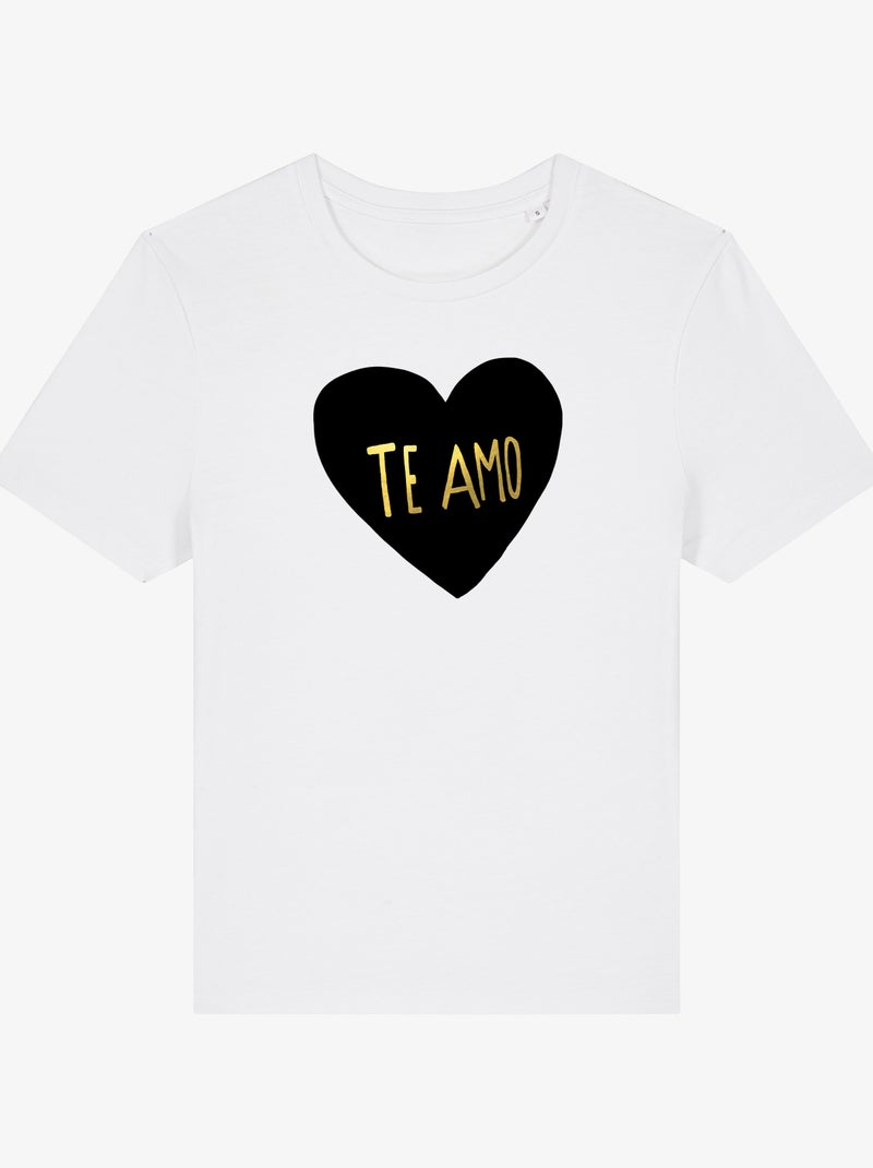 Camiseta Mujer - TE AMO Blanco - Kiabi