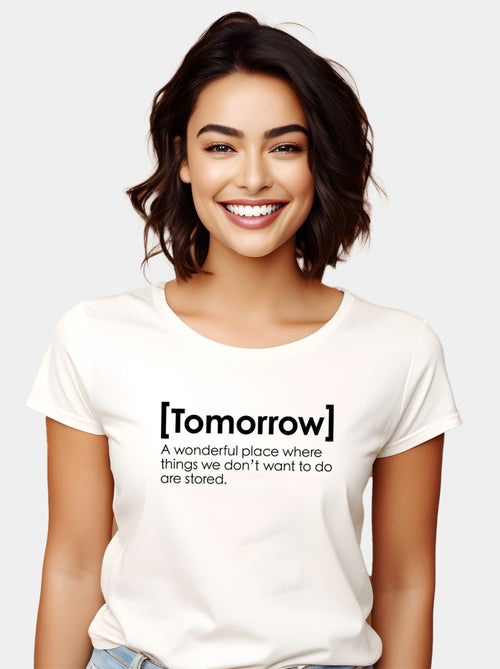Camiseta Mujer - TOMOROW DEFINITION - Kiabi