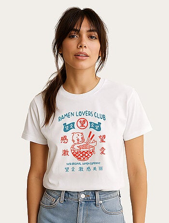 Camiseta Mujer - TORC RAMEN LOVERS CLUB BLUE RED