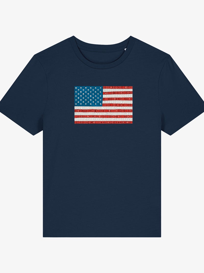Camiseta Mujer - USA Azul marino - Kiabi
