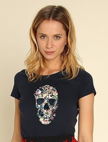 Camiseta Mujer - VINTAGE SKULL