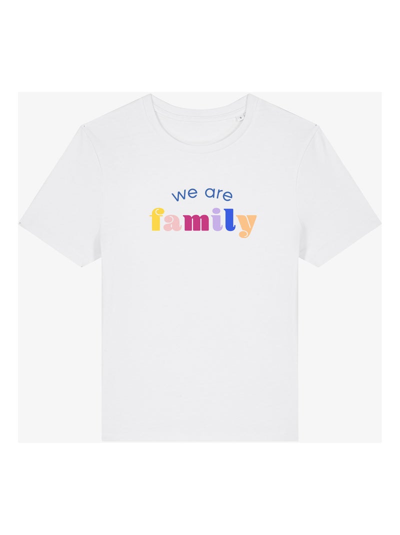 Camiseta Mujer - WE ARE FAMILY Blanco - Kiabi