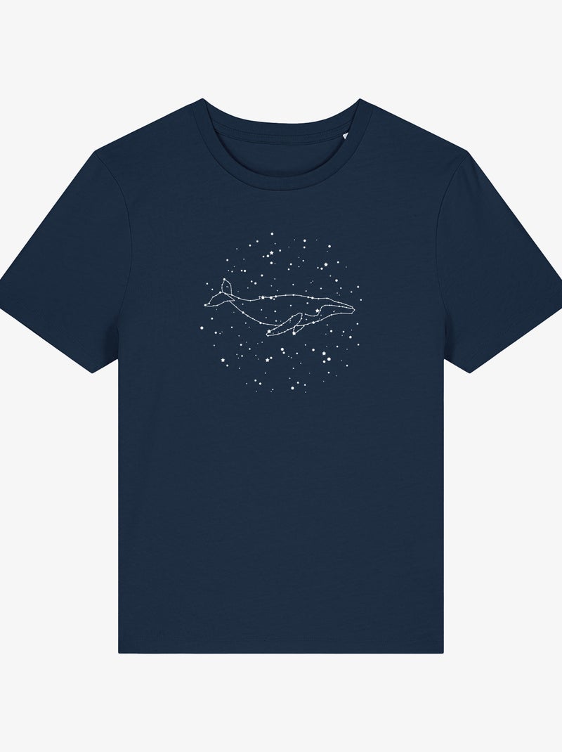 Camiseta Mujer - WHALE CONSTELLATION Azul marino - Kiabi