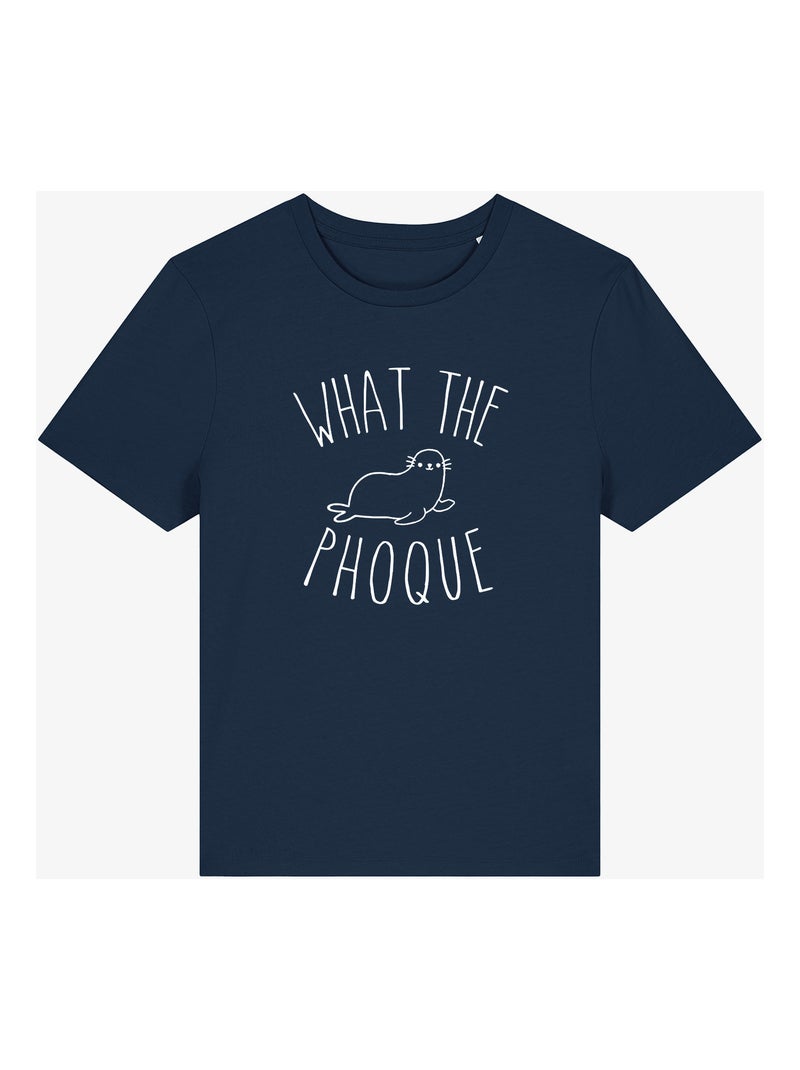 Camiseta Mujer - WHAT THE PHOQUE Azul marino - Kiabi