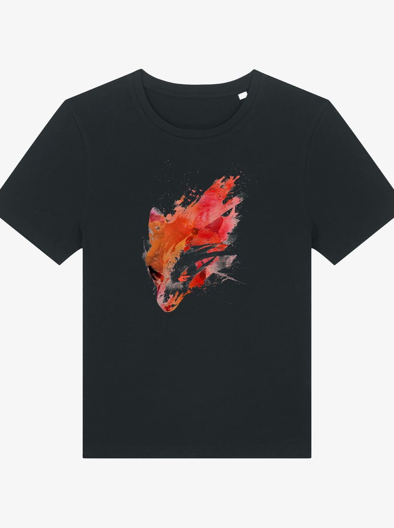 Camiseta Mujer - WILD FOX Negro - Kiabi