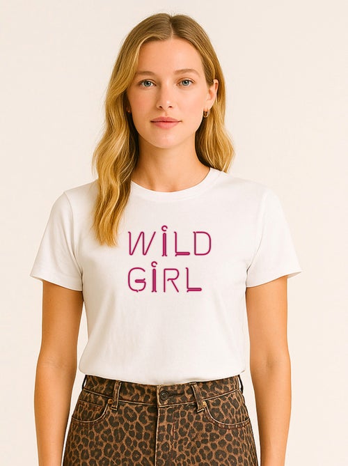 Camiseta Mujer - WILD GIRL - Kiabi Camiseta Mujer - WILD GIRL - Kiabi