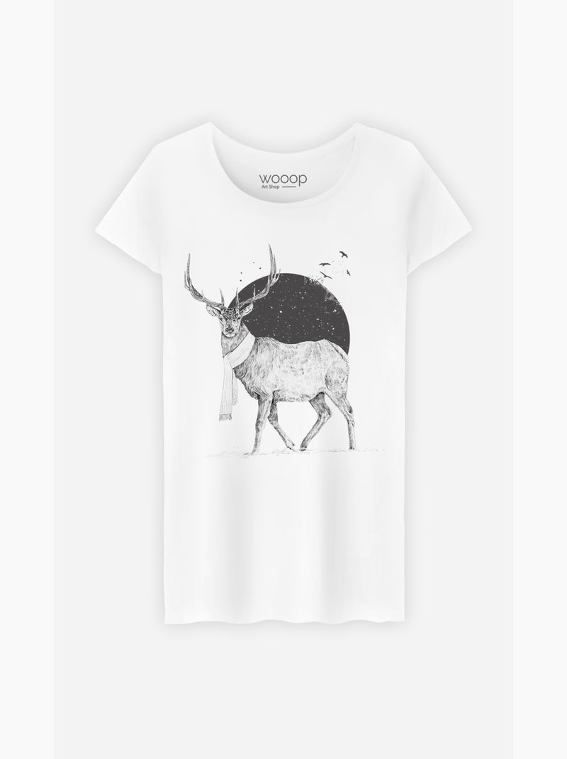 Camiseta Mujer - WINTER IS ALL AROUND Blanco - Kiabi
