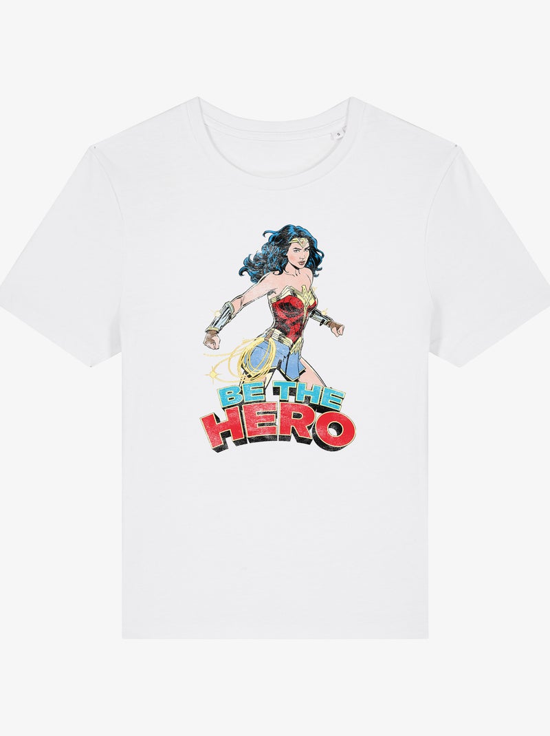 Camiseta Mujer - WONDER WOMAN BE THE HERO 2 Blanco - Kiabi