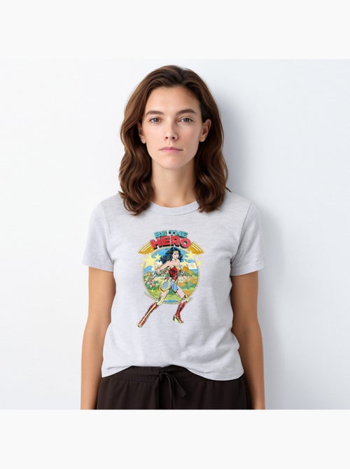 Camiseta Mujer - WONDER WOMAN BE THE HERO - Kiabi Camiseta Mujer - WONDER WOMAN BE THE HERO - Kiabi
