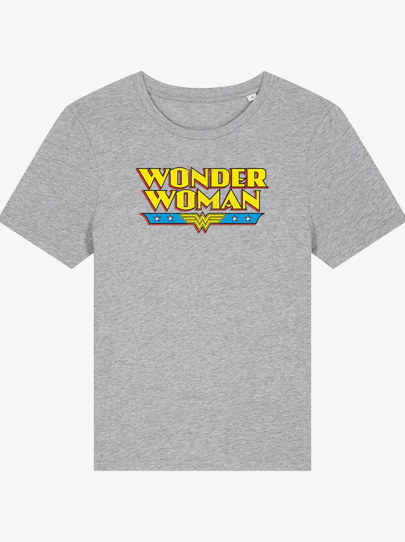 Camiseta Mujer - WONDER WOMAN Gris jaspeado - Kiabi