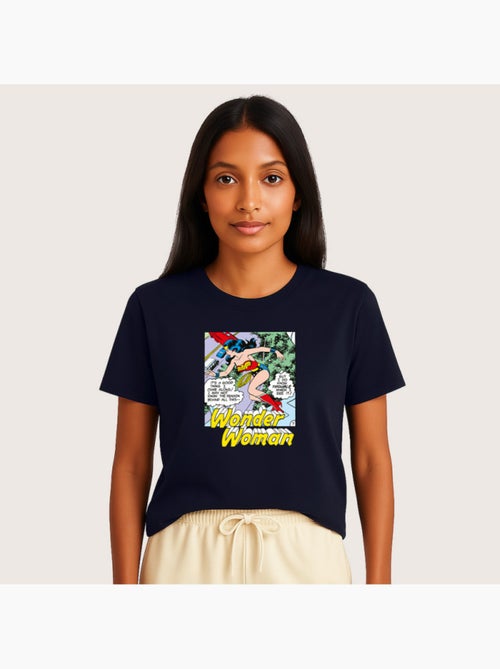 Camiseta Mujer - WONDER WOMAN I DO KNOW TROUBLE WHEN I SEE IT - Kiabi Camiseta Mujer - WONDER WOMAN I DO KNOW TROUBLE WHEN I SEE IT - Kiabi